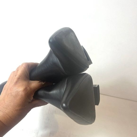 Madden Girl Fashion Boots Black Faux Leather Womens 9.5M Square Heel Pointed Toe - Picture 7 of 12